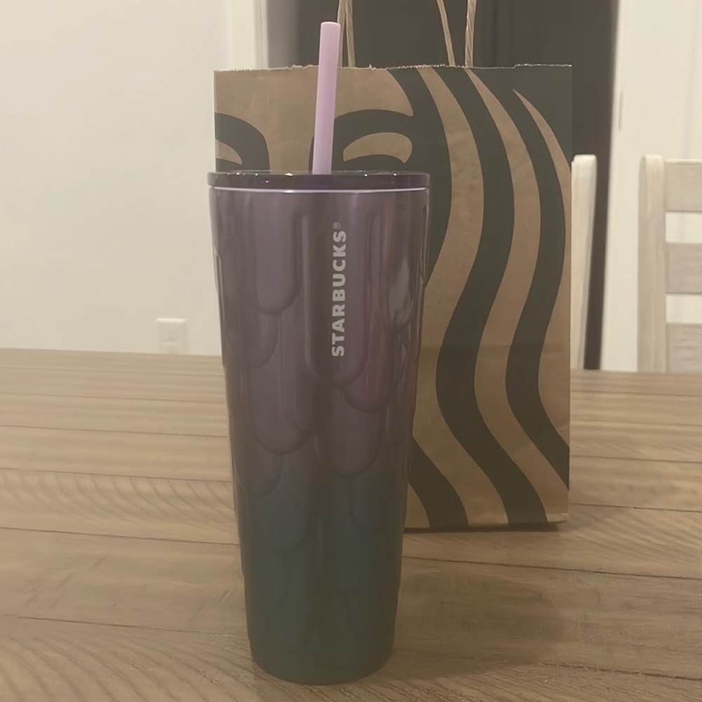 Starbucks 2023 purple and blue mermaid 24 oz cold cup